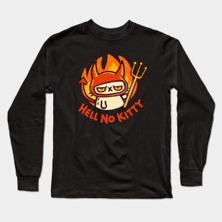 Hell No Kitty Long Sleeve T-Shirt